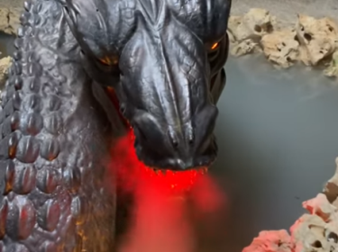 Grotto Dragon and Effects in grounds of 5 star hotel in Somerset by Back Stage Technologies Europe